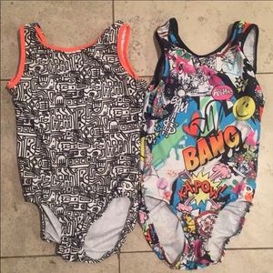 2 Plum Practicewear Leotards